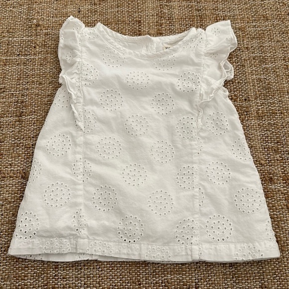 Hope & Henry White Eyelet Top 18-24 Month - Picture 1 of 4